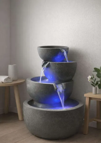 Curved Leaf Spillway Fountain