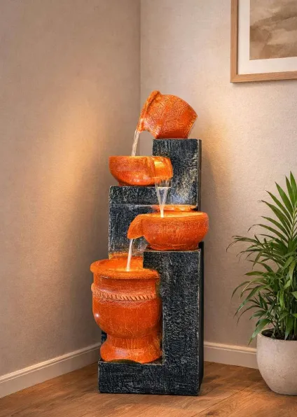 Stacked Pebble Zen Fountain